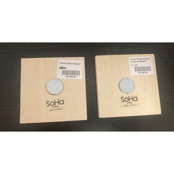 Hawaii Wooden Square Magnets Maui & Good Things Happen In Hawaii SoHa Living - Picture 2 of 3